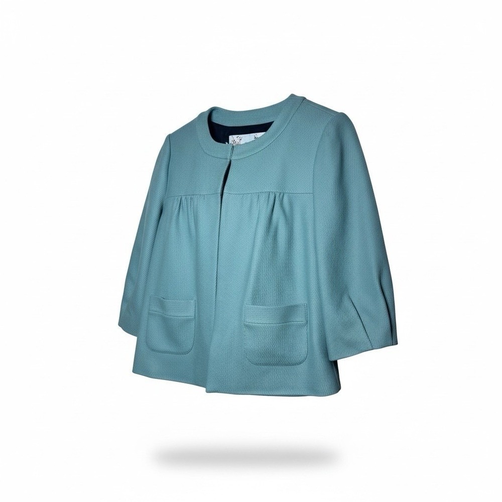 Anthropologie Light Blue Women's Cropped Jacket
